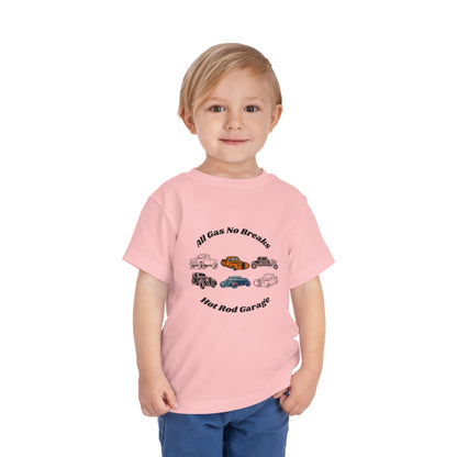 All Gas No Breaks Hot Rod Garage Toddler Tee