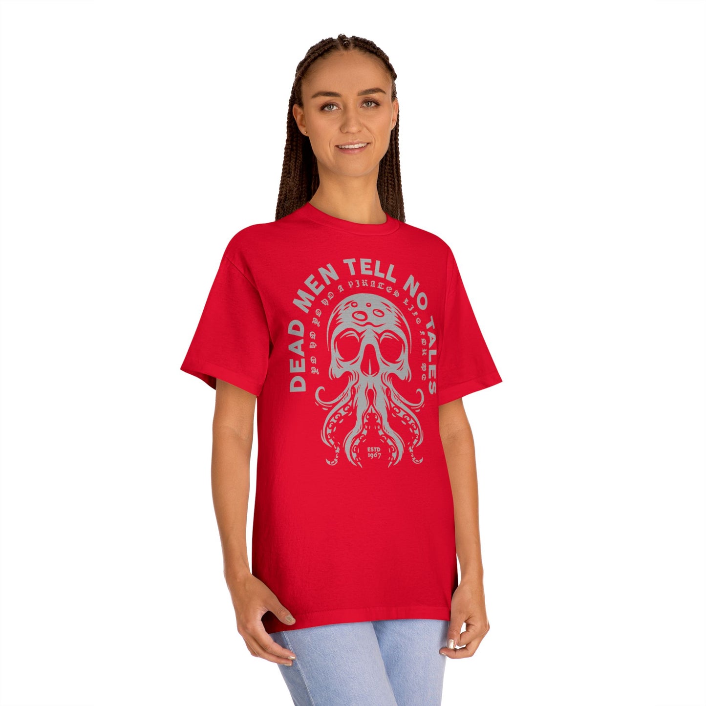 Unisex Classic Tee - "Dead Men Tell No Tales" Pirate Graphic Shirt