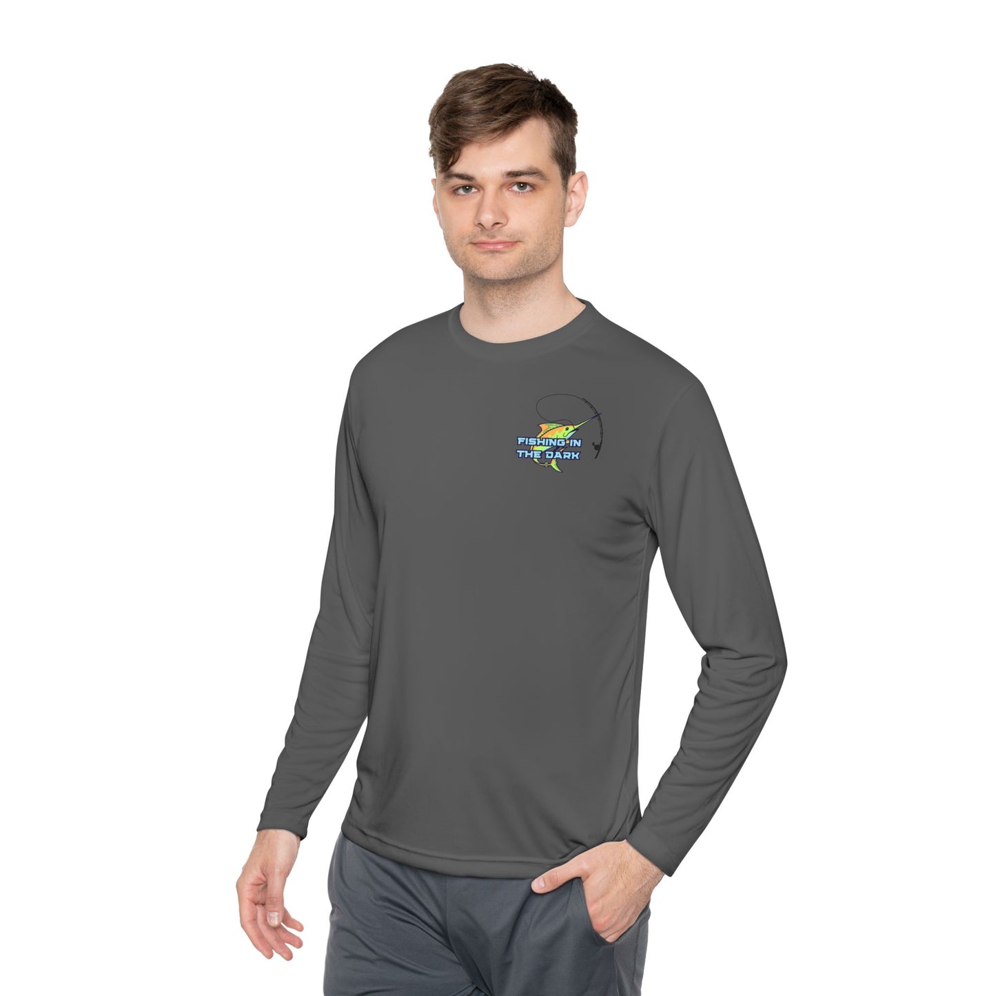 Fishing Adventure Unisex Fishing In The Dark Long Sleeve Tee - Lightweight Fishing Shirt for Outdoor Enthusiasts