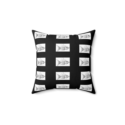 Stylish Fish Design Square Pillow - Modern Home Decor