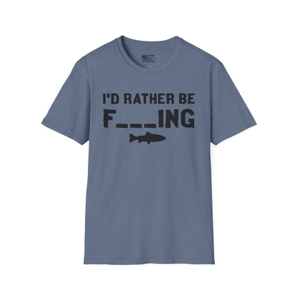 I'd Rather Be Fishing Unisex Softstyle T-Shirt - Perfect for Fishing Enthusiasts