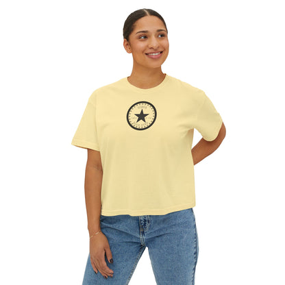 Casual Women's Boxy Tee with Star Design