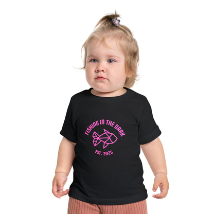 Fishing in the Dark Baby T-Shirt - Cute Short Sleeve Tee for Fishing Lovers