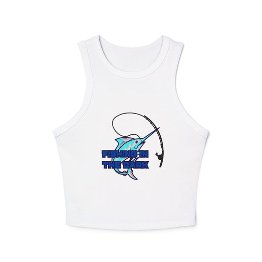 Fishing in the Dark Women's Micro Rib Racer Tank Top - Outdoor Adventure Apparel