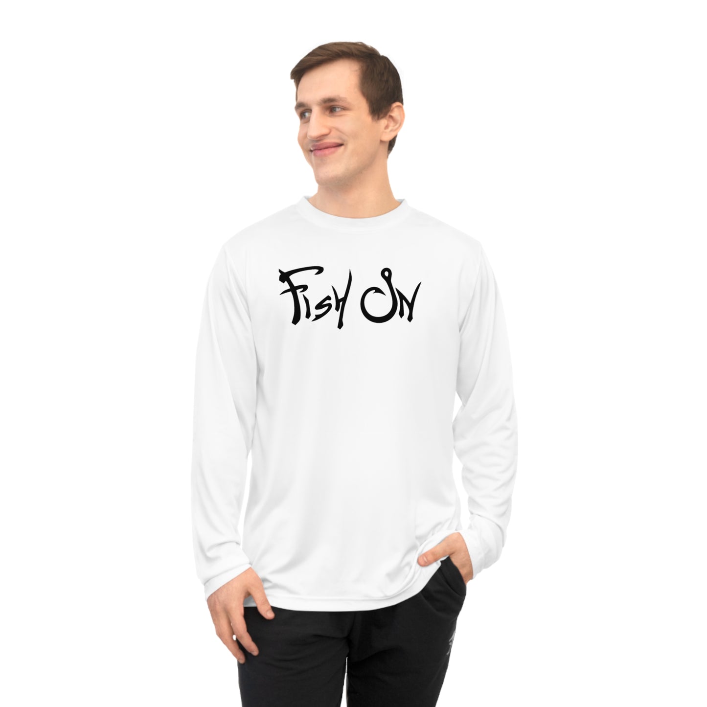 Fishing Enthusiast Unisex Performance Long Sleeve Shirt - "Fish On" Design