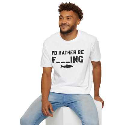 I'd Rather Be Fishing Unisex Softstyle T-Shirt - Perfect for Fishing Enthusiasts