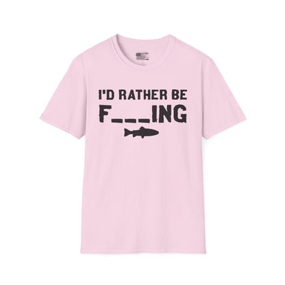 I'd Rather Be Fishing Unisex Softstyle T-Shirt - Perfect for Fishing Enthusiasts