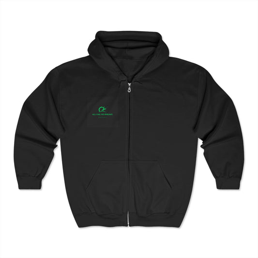 All Gas No Breaks Unisex Heavy Blend Full Zip Hooded Sweatshirt - Perfect for Racing Enthusiasts