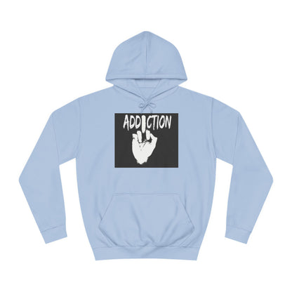 Unisex Addiction College Hoodie - Casual Comfort for Students