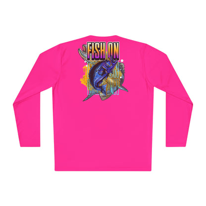 Unisex Lightweight  Fishing in the Dark Long Sleeve Tee - 'Fish On' Graphic T-Shirt for Fishing Enthusiasts