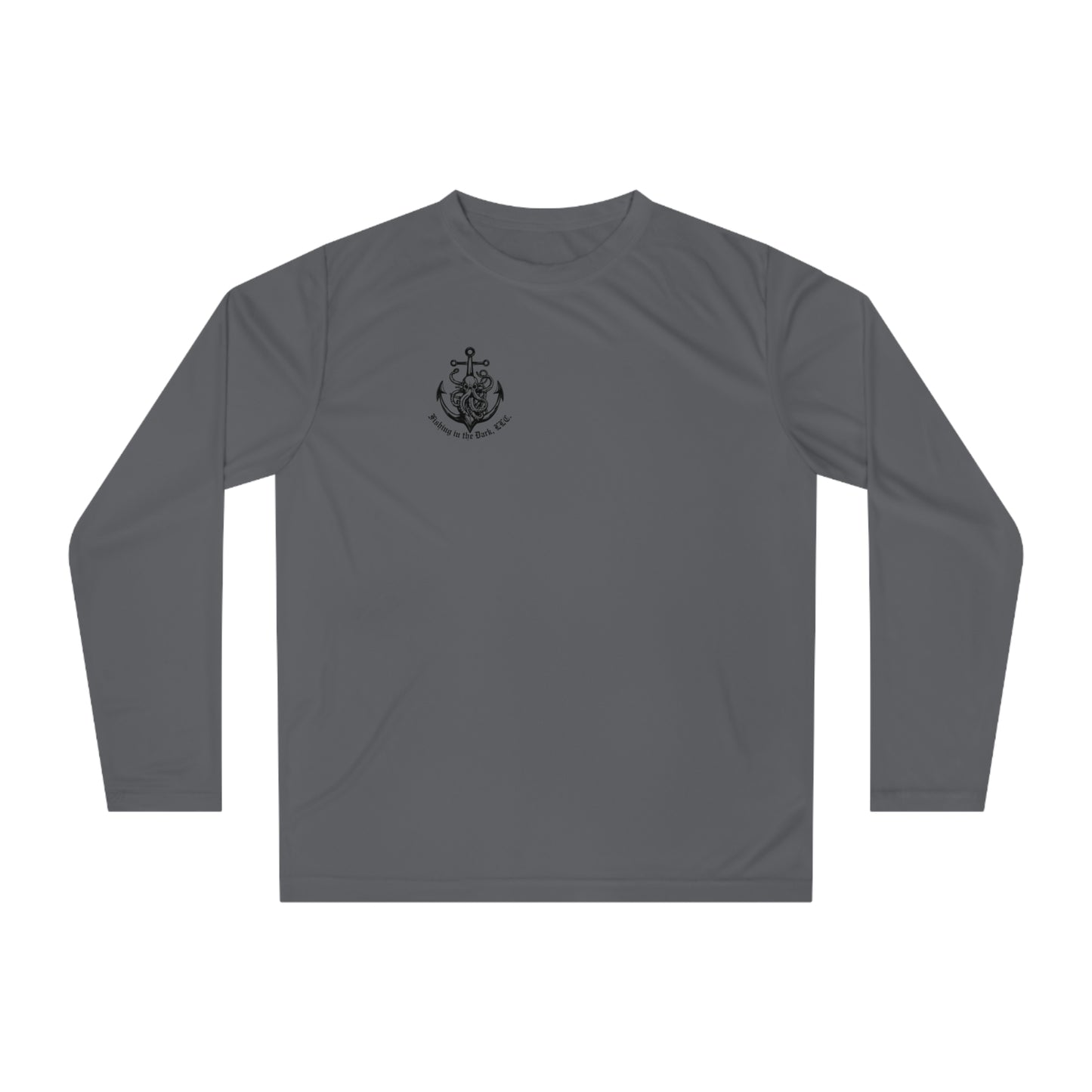 Unisex Fishing Performance Long Sleeve Shirt - 'Fishing in the Dark' Graphic Tee