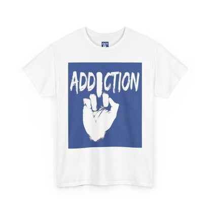 Unisex Heavy Cotton Tee - 'Addiction' Graphic Tee for Comfort & Style