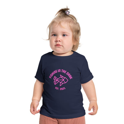 Fishing in the Dark Baby T-Shirt - Cute Short Sleeve Tee for Fishing Lovers