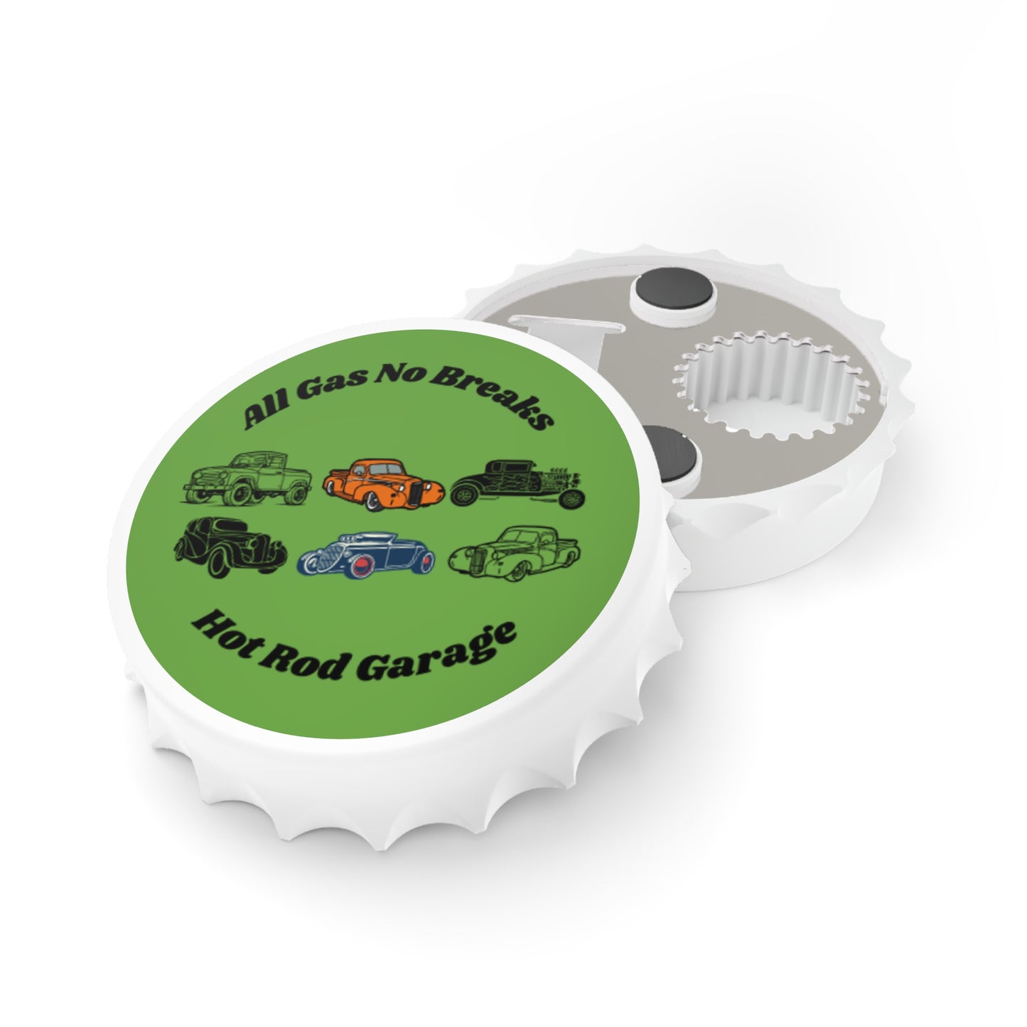 Hot Rod Garage Bottle Opener - Vintage Car Design for Auto Enthusiasts