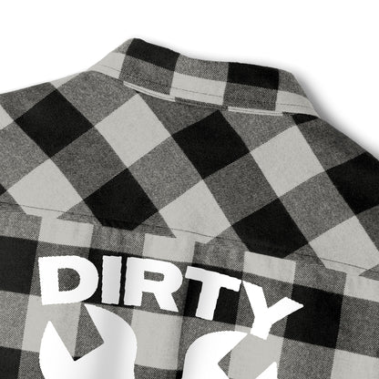 Unisex Flannel Shirt - 'Dirty Hands Make Clean Money' Graphic Design