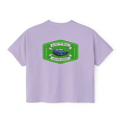 Women's Boxy Tee - Custom Garage Design for Car Lovers