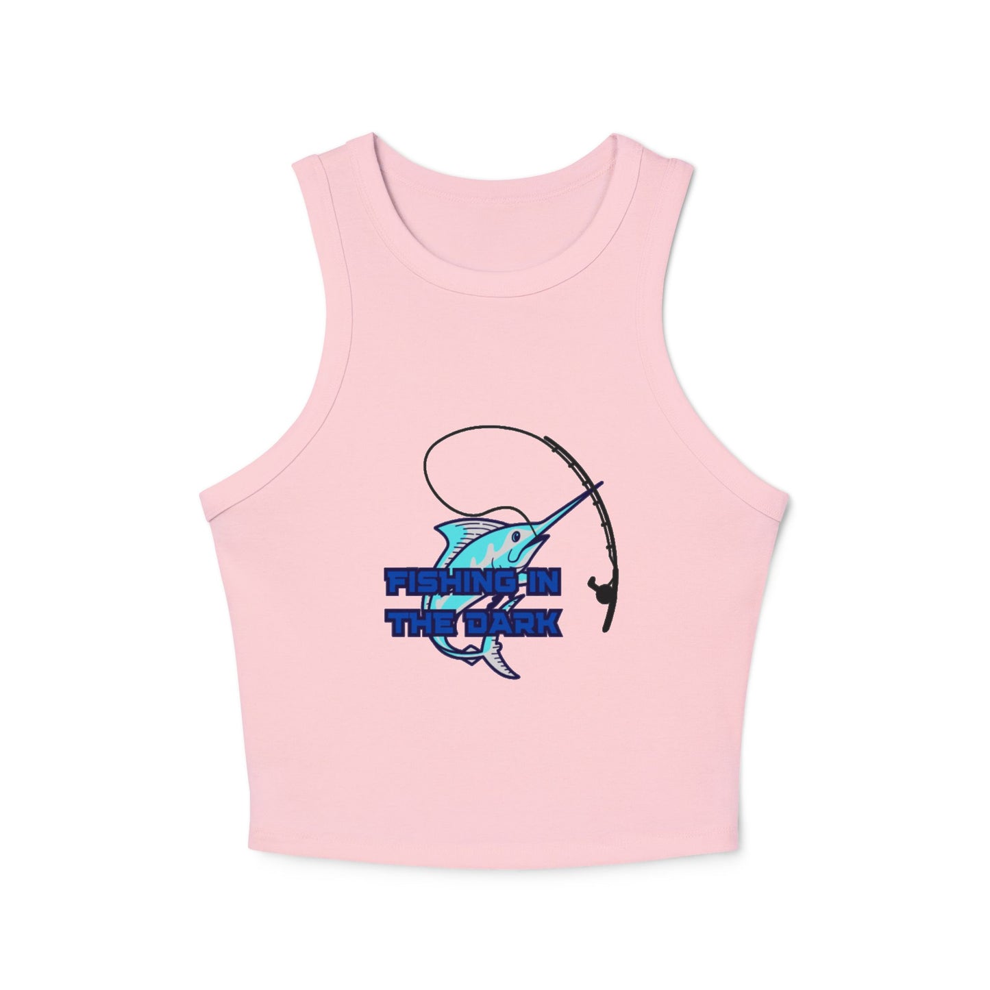 Fishing in the Dark Women's Micro Rib Racer Tank Top - Outdoor Adventure Apparel