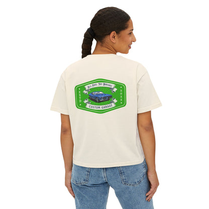 Women's Boxy Tee - Custom Garage Design for Car Lovers