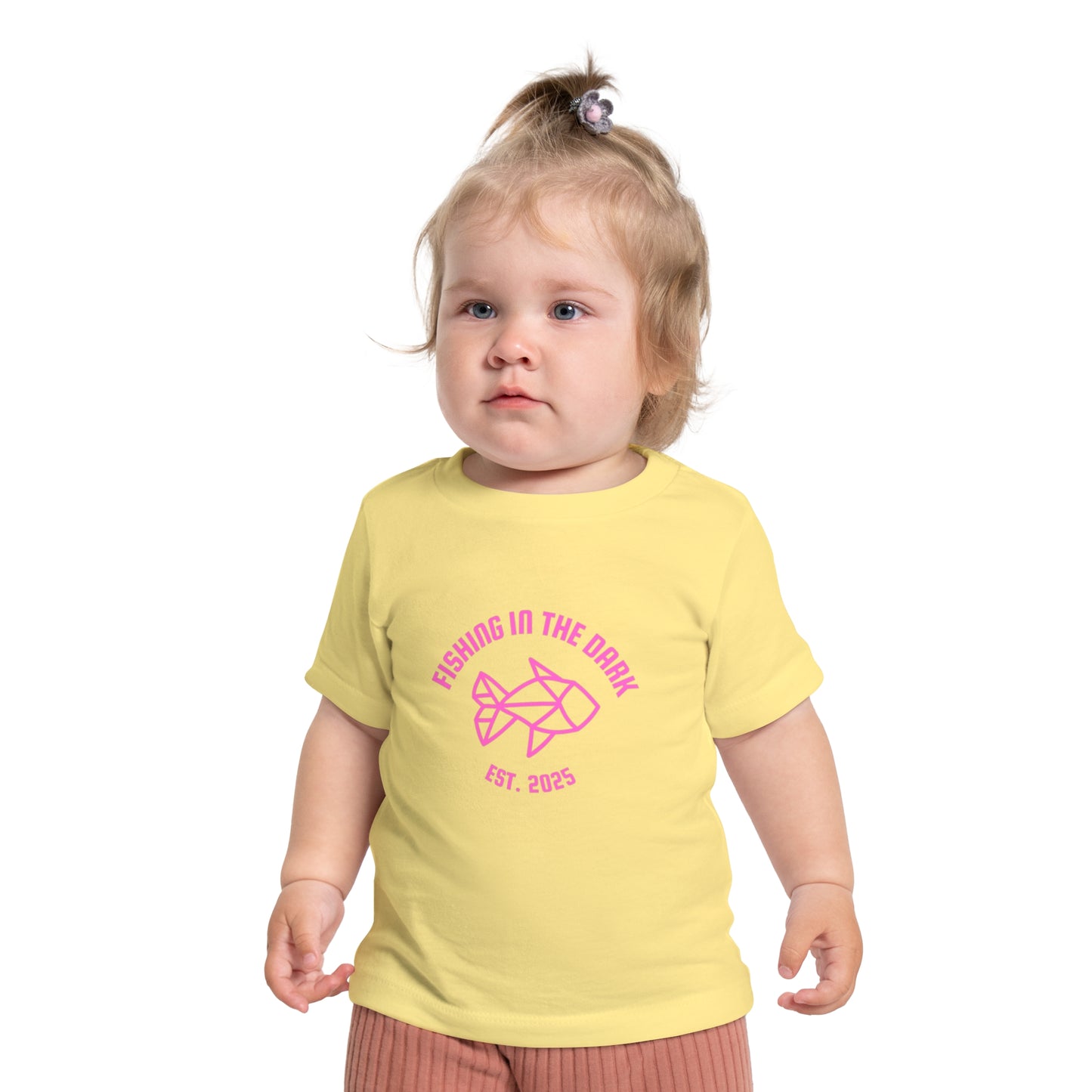 Fishing in the Dark Baby T-Shirt - Cute Short Sleeve Tee for Fishing Lovers