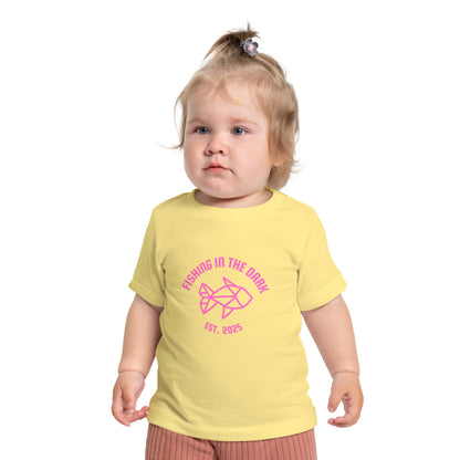 Fishing in the Dark Baby T-Shirt - Cute Short Sleeve Tee for Fishing Lovers