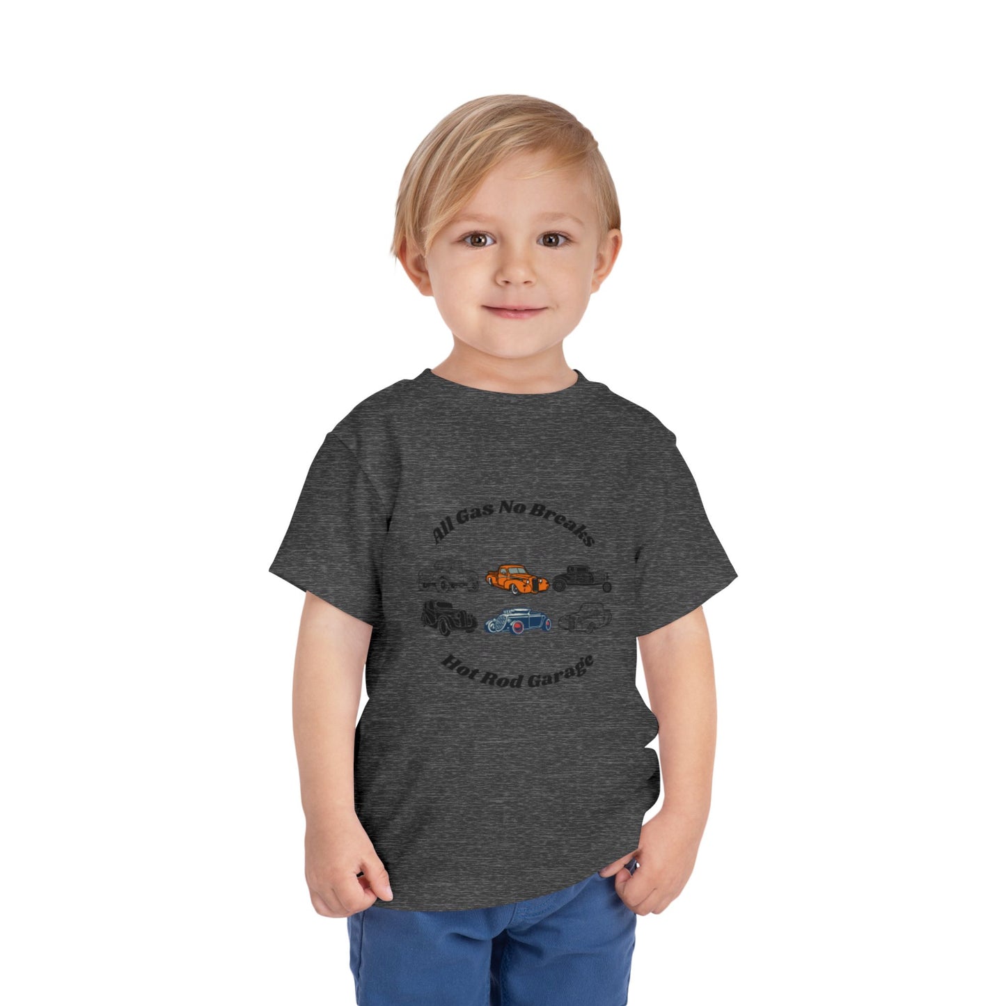 All Gas No Breaks Hot Rod Garage Toddler Tee