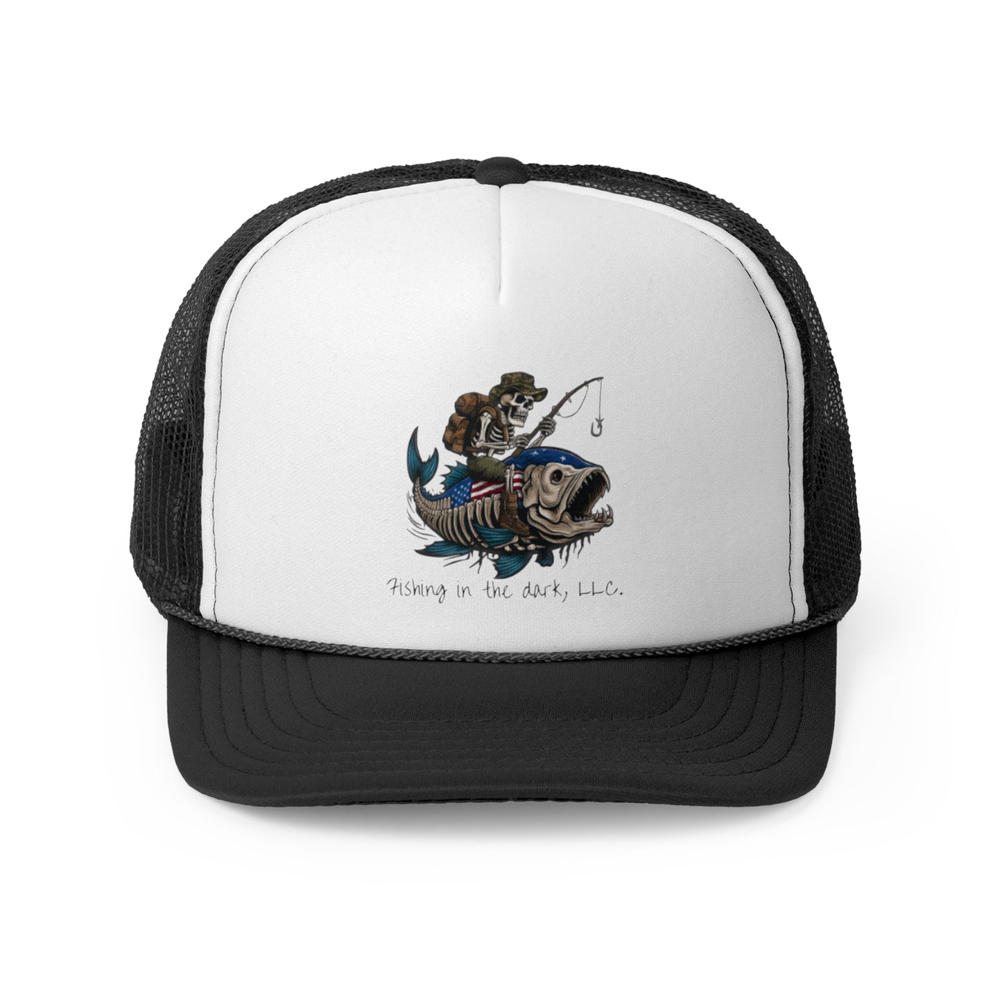 Fishing in the Dark Trucker Cap - Outdoor Adventure Gear for Anglers