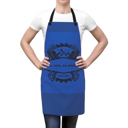 Racing Enthusiast Apron - "All Gas, No Breaks" Design for Diesel Lovers and Home Chefs