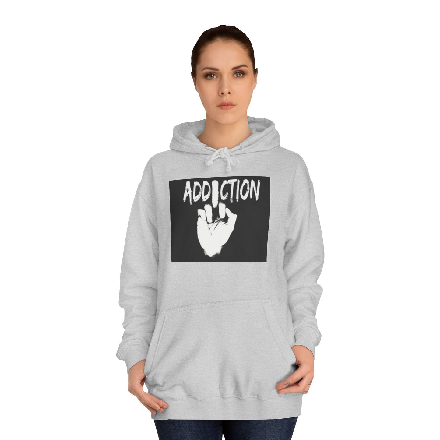 Unisex Addiction College Hoodie - Casual Comfort for Students