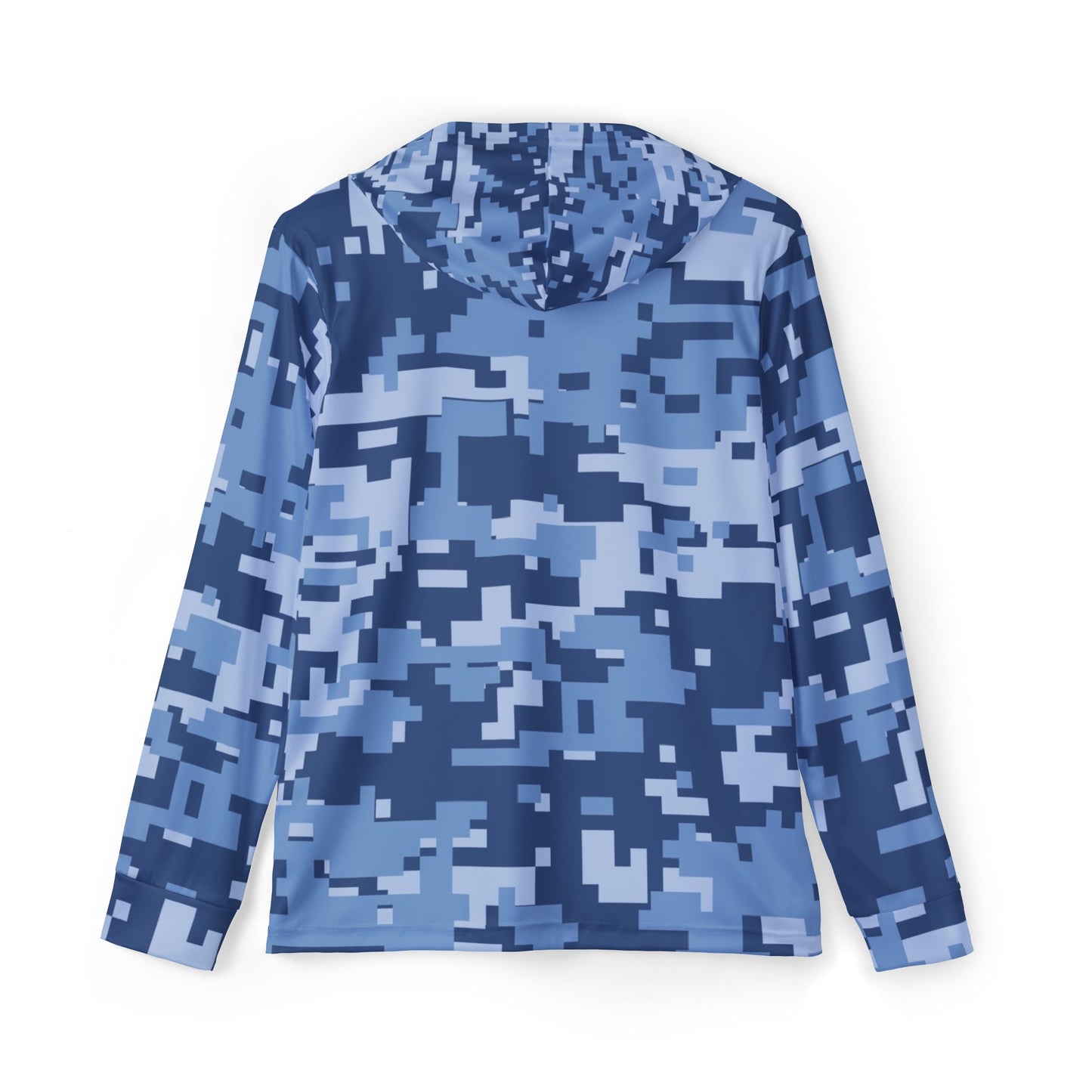 Unisex Fishing In The Dark Sports Blue Camo Warmup Hoodie - Comfortable and Stylish Activewear