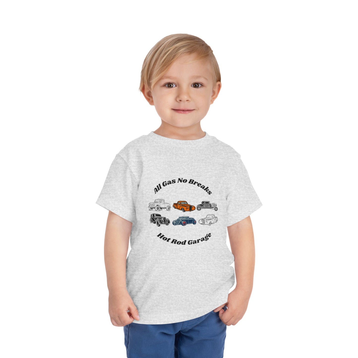 All Gas No Breaks Hot Rod Garage Toddler Tee