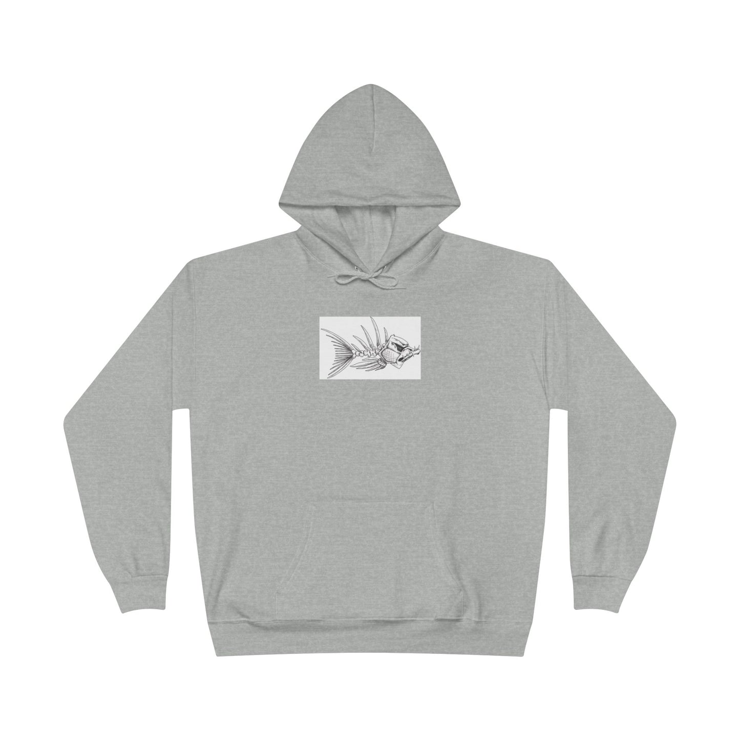 Eco-Friendly Fishing Hoodie - 'Fishing in the Dark' Design