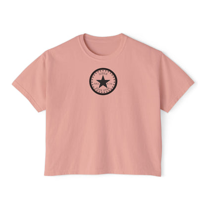 Casual Women's Boxy Tee with Star Design