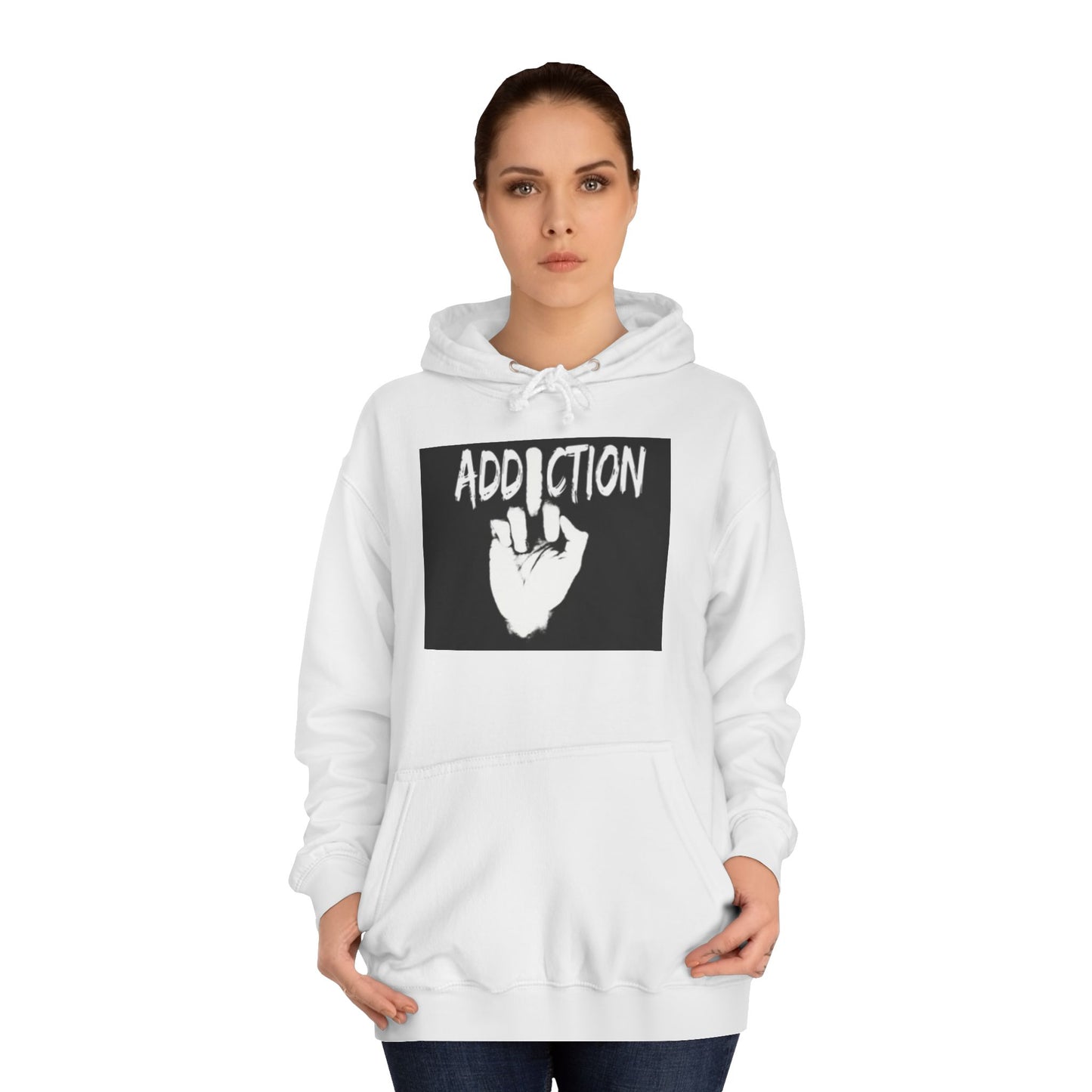 Unisex Addiction College Hoodie - Casual Comfort for Students