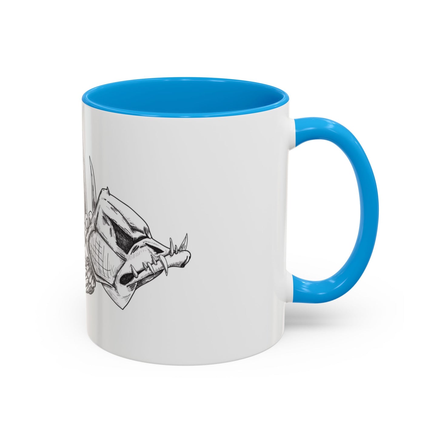 Unique Skeleton Fish Design Mug – 11oz & 15oz Colorful Options