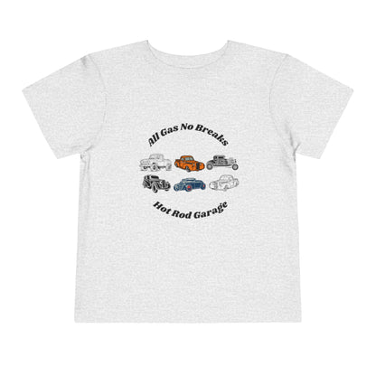 All Gas No Breaks Hot Rod Garage Toddler Tee