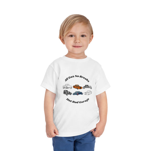 All Gas No Breaks Hot Rod Garage Toddler Tee