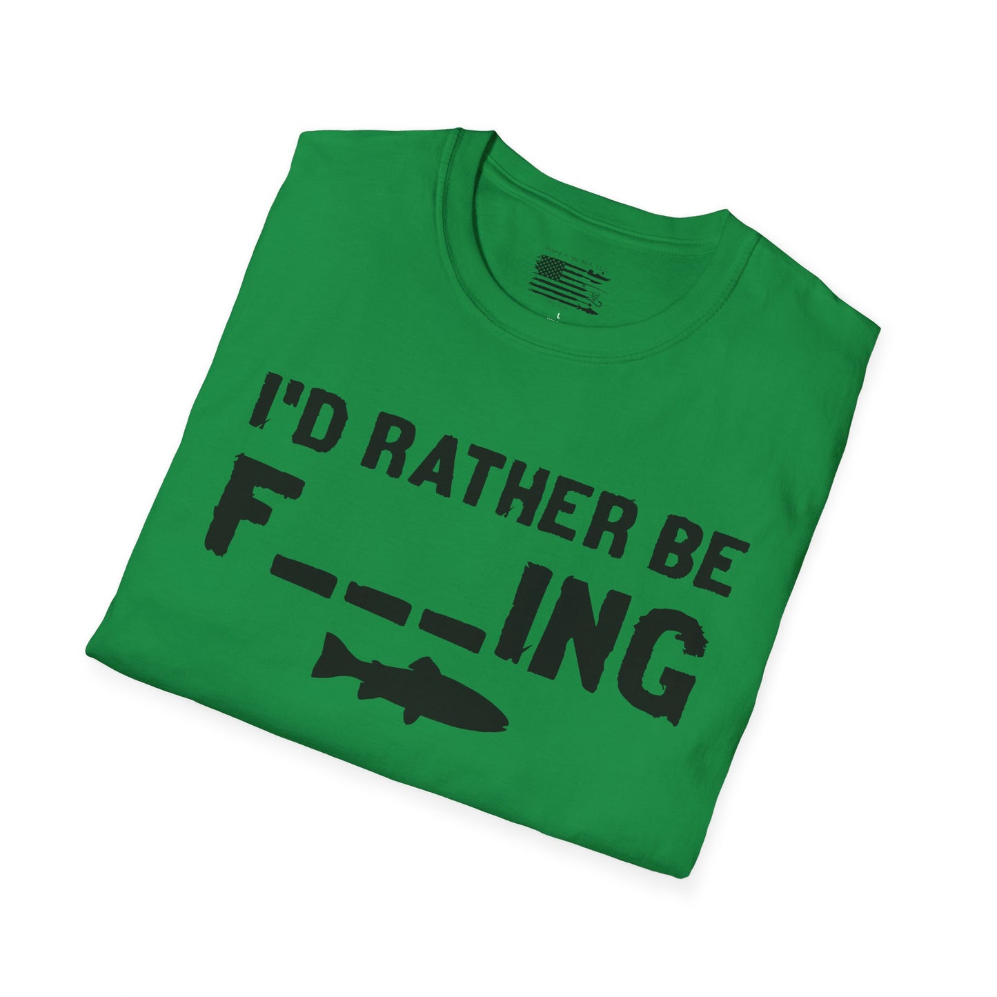 I'd Rather Be Fishing Unisex Softstyle T-Shirt - Perfect for Fishing Enthusiasts