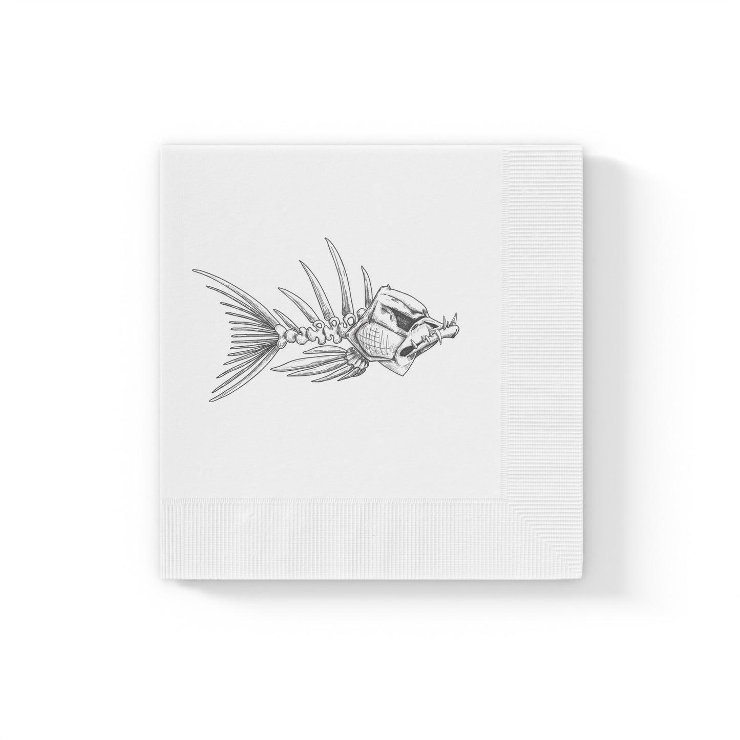 Unique Artistic Fish Skeleton Napkins - Perfect for Parties and Ocean Lovers