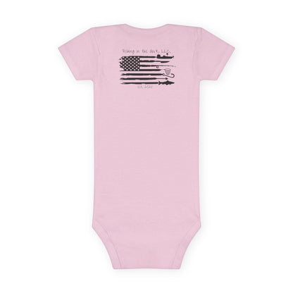 Fishing Baby Onesie® - 'Wishin' & Fishin' Design, Perfect for Outdoor Enthusiasts