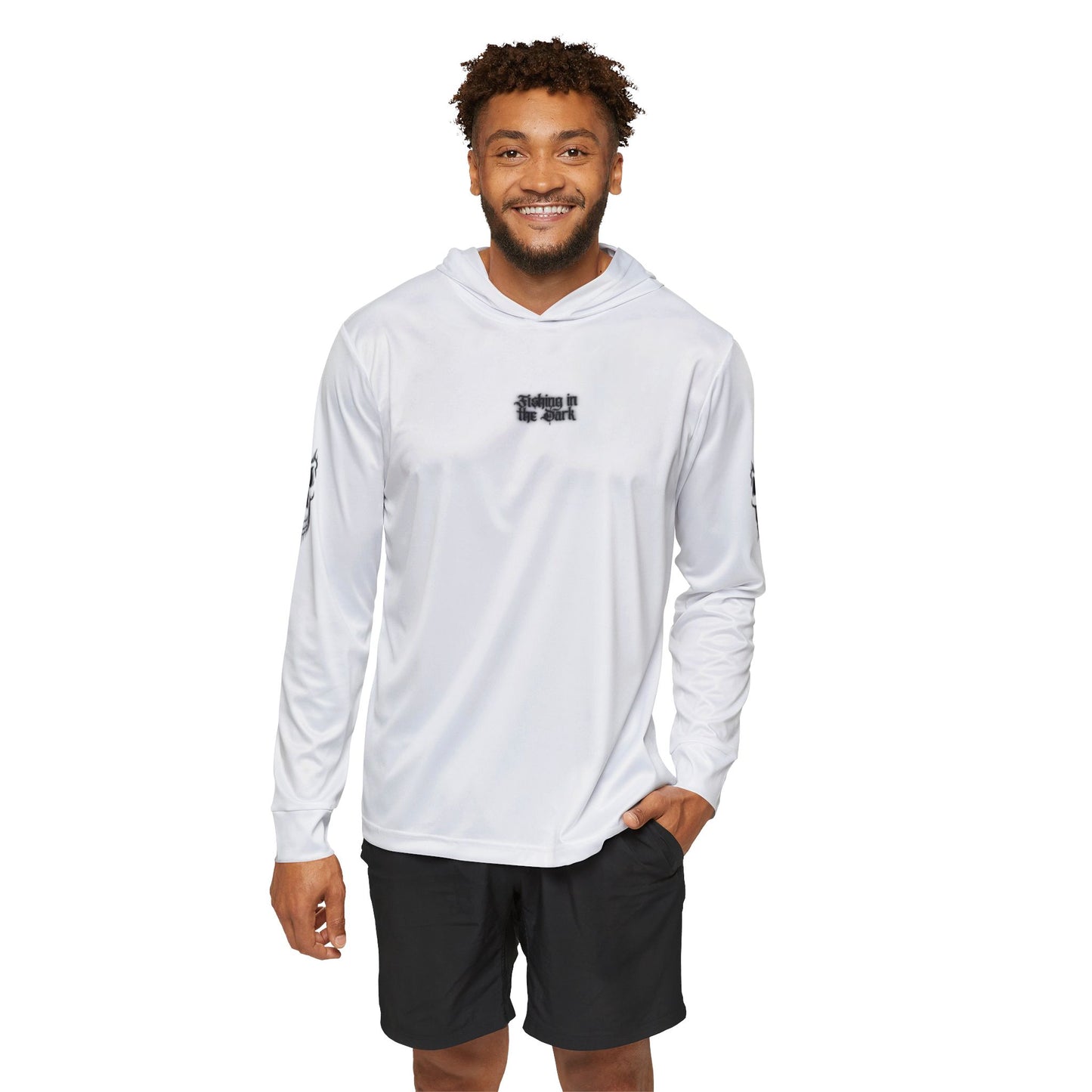 Men’s Sports Warmup Hoodie - 'Fishing in the Dark' Motivational Athletic Top