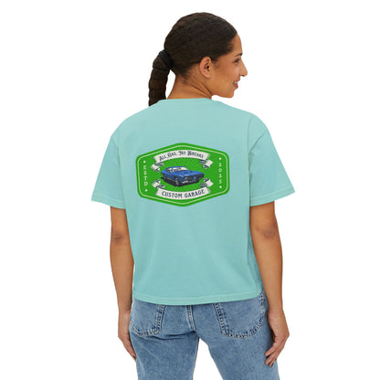 Women's Boxy Tee - Custom Garage Design for Car Lovers