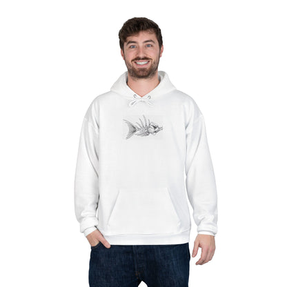 Eco-Friendly Fishing Hoodie - 'Fishing in the Dark' Design