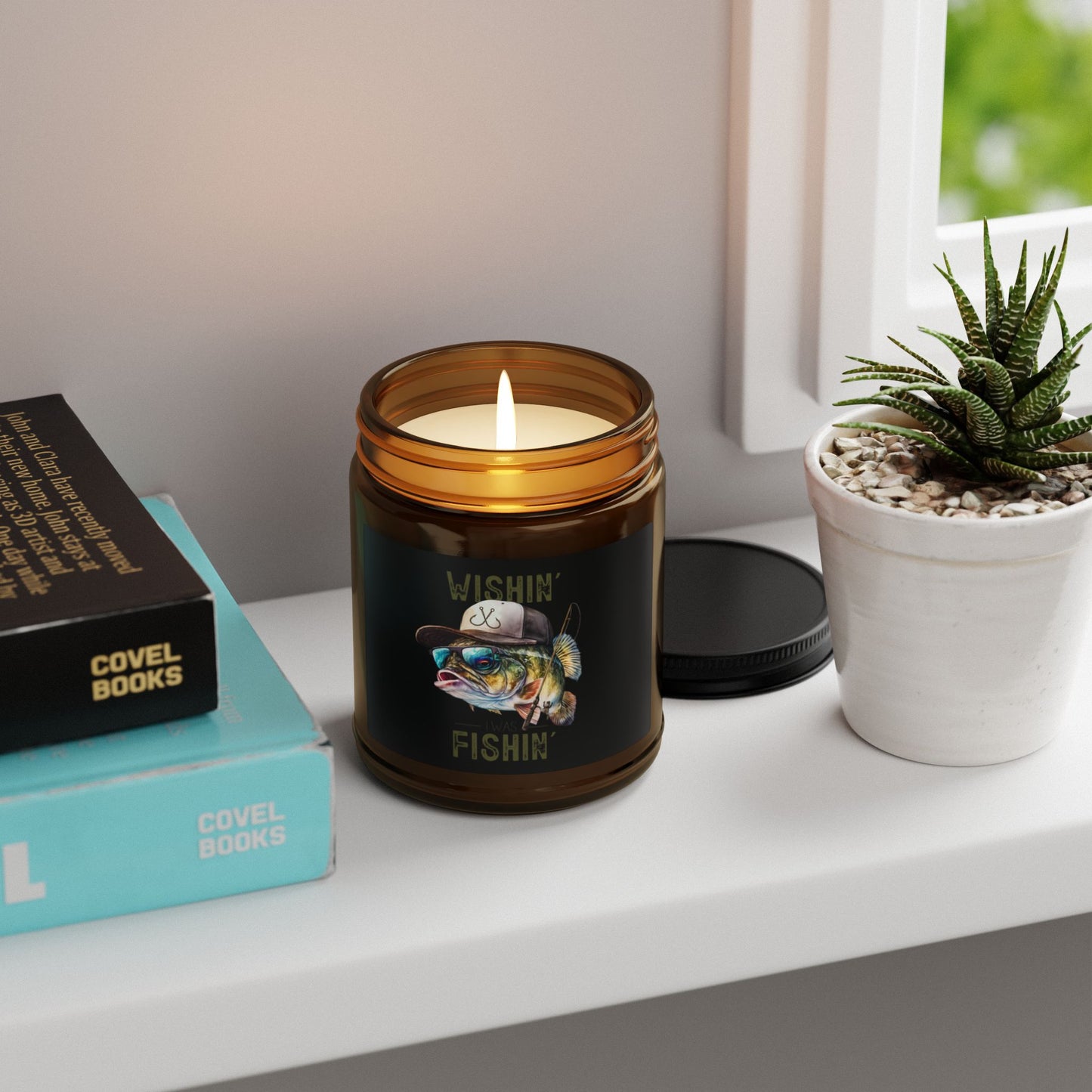 Wishin' Fishin' Scented Soy Candle - Perfect for Fishing Enthusiasts