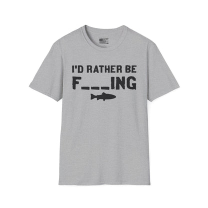 I'd Rather Be Fishing Unisex Softstyle T-Shirt - Perfect for Fishing Enthusiasts