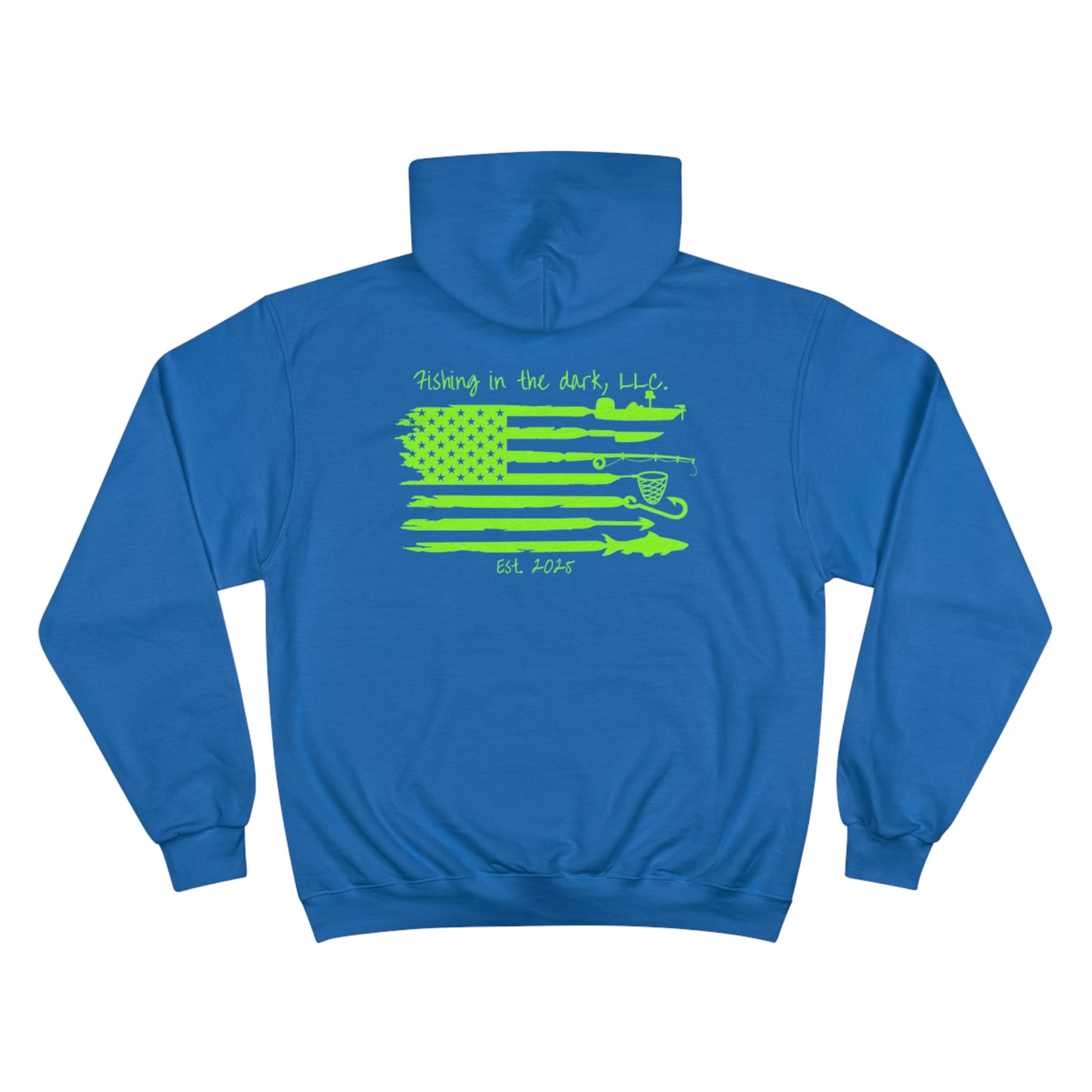 Fishing in the Dark Champion Hoodie - Perfect for Outdoor Enthusiasts