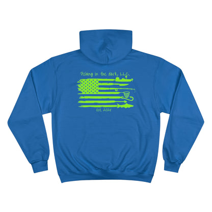 Fishing in the Dark Champion Hoodie - Perfect for Outdoor Enthusiasts