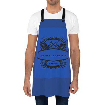 Racing Enthusiast Apron - "All Gas, No Breaks" Design for Diesel Lovers and Home Chefs