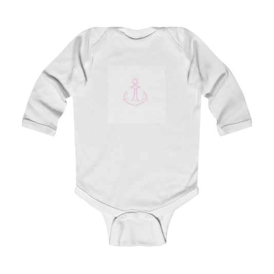 Cute Anchor Infant Long Sleeve Bodysuit - Perfect Baby Gift for Nautical Themes