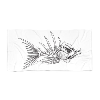 Ocean-Inspired Art Beach Towel - Stylish Fish Design for Relaxing by the Sea