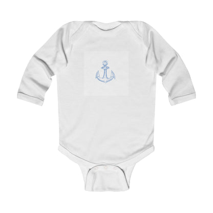 Nautical Anchor Infant Long Sleeve Bodysuit - Cute Baby Gift